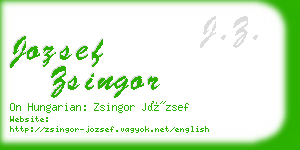 jozsef zsingor business card